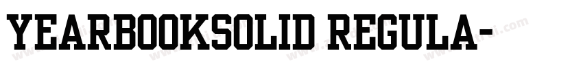 YearbookSolid Regula字体转换
